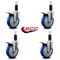 Service Caster 5'' Blue Poly Swivel 1-1/4'' Expanding Stem Caster Set Total Lock Brake, 4PK SCC-EXTTL20S514-PPUB-BLUE-114-4 - alternate 3